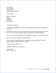 Download A Free Letter Of Reference Template For Word View A Sample
