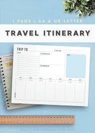 Travel Itinerary Template Family Travel Planner Printable Itinerary Vacation Itinerary For Business Trips Weddings Family Vacation