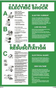 Electric Shock Resuscitation Chart