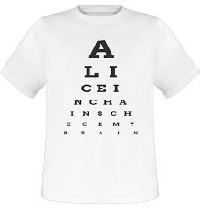 Alice In Chains Eye Chart White T Shirt