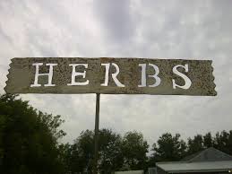 Rustic Metal Herbs Garden Sign
