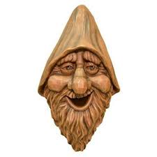 Birdhouse Garden Figurine Gnome Face
