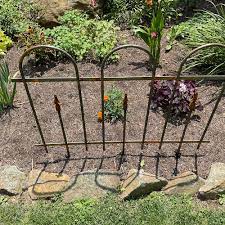 Rusty Wrought Iron Fence Section Cast