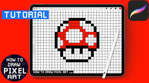 Relax and release your inner artist with pixel art by easybrain! How To Draw A Mushroom Mario Pixel Art Ipad Procreate How To Draw Pixel Art