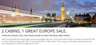 Save Up To 18 000 Skymiles With Delta Award Sale To Europe