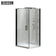 bathroom standard glass enclosure black