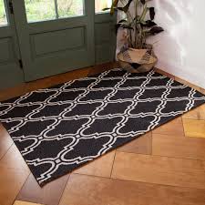 black scandi parquet rug non shed