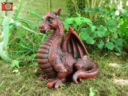 Winged Dragon Figure Red Shade Very