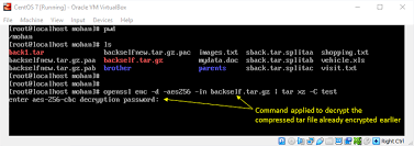 how to use tar command in linux with
