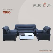 orio black color 3 1 1 seater sofa set