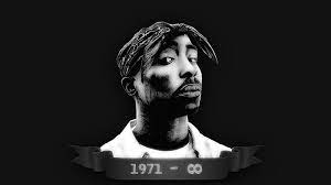 2pac tupac in black background