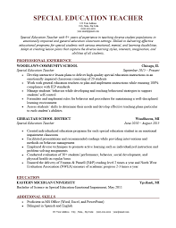 special education teacher resume