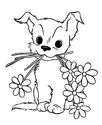 Cute puppy coloring pages are a fun way for kids of all ages to develop creativity, focus, motor skills and color recognition. Cute Puppy Coloring Pages For Kids Free Printable Animals Coloring Sheets