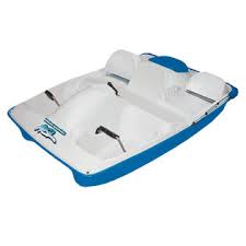 The sun dolphin 5 seat pedal boat comfortably seats three adults and two children with pedal positions for 1, 2, or 3 people. Sun Dolphin Sun Dolphin Water Wheeler Blue Asl 5 Seat Pedal Boat With Canopy Fitness Sports Water Sports Boating Boats