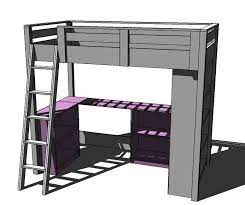 under loft bed desk system with storage