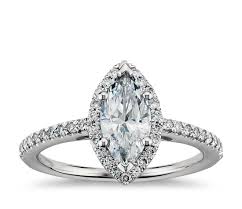 Stylish Marquise Diamond Wedding Ring Cut Halo Engagement In
