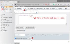 how to run sql queries in phpmyadmin