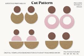 Earrings Template Cut File Graphic By Lifestyle Printable Co Creative Fabrica