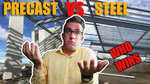 precast concrete vs steel frame who