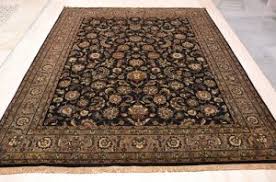 8x10 wool handmade persian rug black