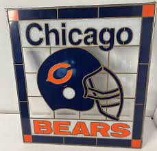 Chicago Bears Stained Glass Window