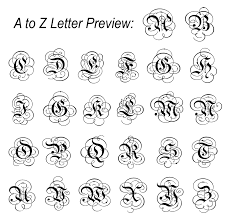Fancy Monogram Letter Wall Decals Wall