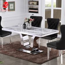 Dining Tablewith Silver Legs Grey
