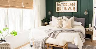 Green Accent Wall In The Bedroom