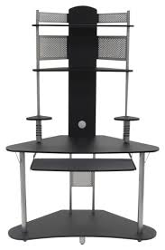 ( 3.5 ) out of 5 stars 4 ratings , based on 4 reviews Calico Designs Arch Tower Computer Desk Black Silver 50510 Best Buy