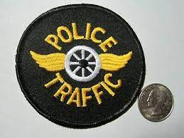 police traffic unit wheel wing patch