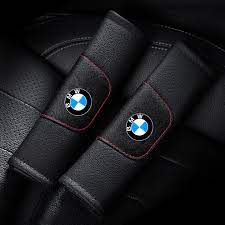 2 Pcs Leather Shoulder Pads Car Safety