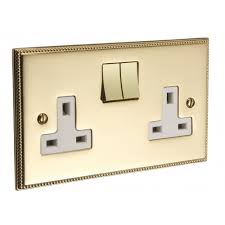 Brassart Beaded Electrical Sockets In