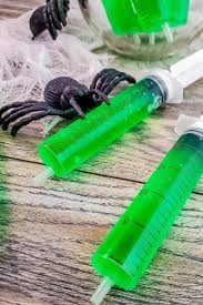 green ooze jello shot syringes for
