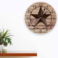 Horloge Murale Ronde Western Texas Star