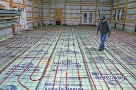 finishing a heated concrete floor