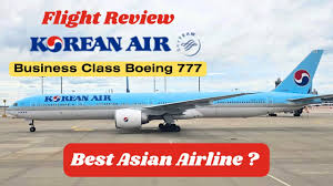 korean air business cl flight review