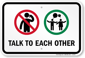 Talk To Each Other Novelty Sign Do Not Use Mobile Symbol