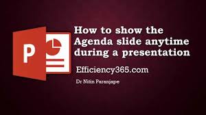 Powerpoint Magic Trick How To Create And Show Agenda Slide From Any Slide During A Presentation