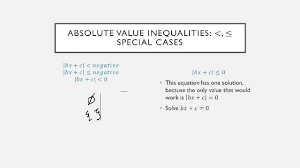 Problem Recognition Absolute Values