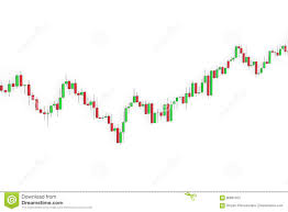 Stock Market Chart With Shadows 3d Rendering Isolated On