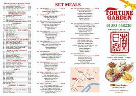 fortune garden chinese ely menu