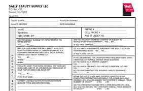 sally beauty supply application pdf