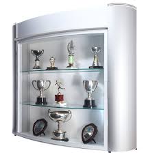 trophy showcase display cabinet wall