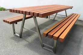 Tisch bank kombination aus recyclingkunststoff. Picknicktisch Bernhardt Indradesign