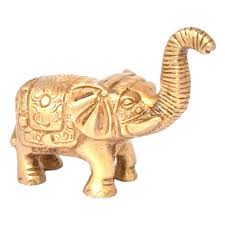brass elephant trunk up