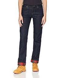 Carhartt Womens Relaxed Fit Denim Flannel Lined Boone Jean