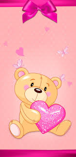 pink teddy bear wallpaper