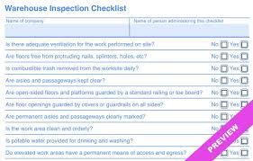 Use this warehouse assessment checklist template before you start your shift to identify if … Workshop Safety Daily Checklist Template