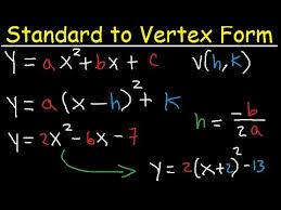 Standard Form To Vertex Form Without