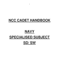 Ncc Cadet Handbook Navy Specialised